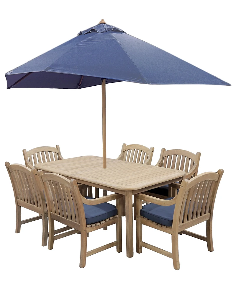 Bristol 118" Rectangle Extension Outdoor Dining Set (Table and Chairs), Created for Macy's