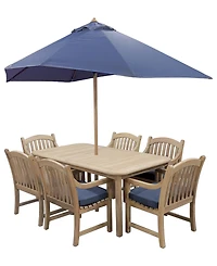Bristol 118" Rectangle Extension Outdoor Dining Set (Table and Chairs), Created for Macy's