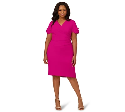 Adrianna Papell Plus Size Floral Applique Sheath Dress