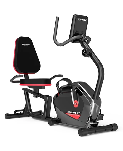 Harison Recumbent Exercise Bike for Home, 400 lbs Capacity, Magnetic with Lcd Monitor (Hrm-B12)