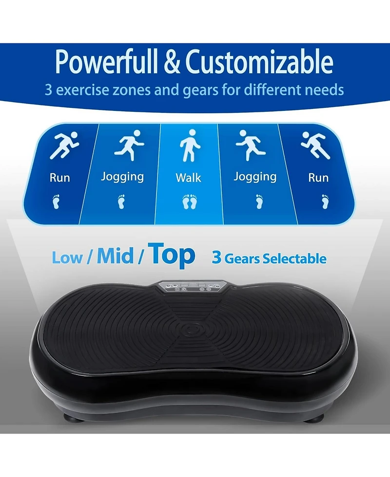 Zeny Vibration Plate Exercise Machine, Whole Body Workout Vibration Fitness Platform for Weight Loss, Toning Wellness, Home Gym Equipment