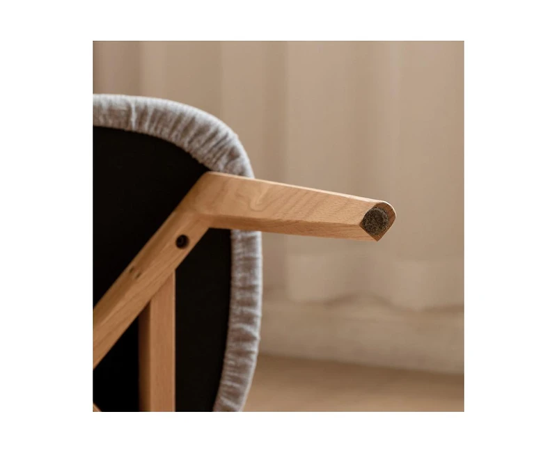 sumyeg Solid Oak Wood Dining Chair Simple Wooden Side Chair for Dining and Living Room