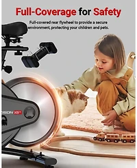 Harison Semi-Commercial Exercise Bike, 400 lbs Capacity, Magnetic with Bluetooth (Hrm-X8)