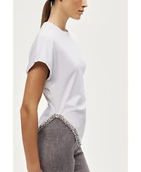 Nocturne Women's Tailored Linen Blend Capri Pants