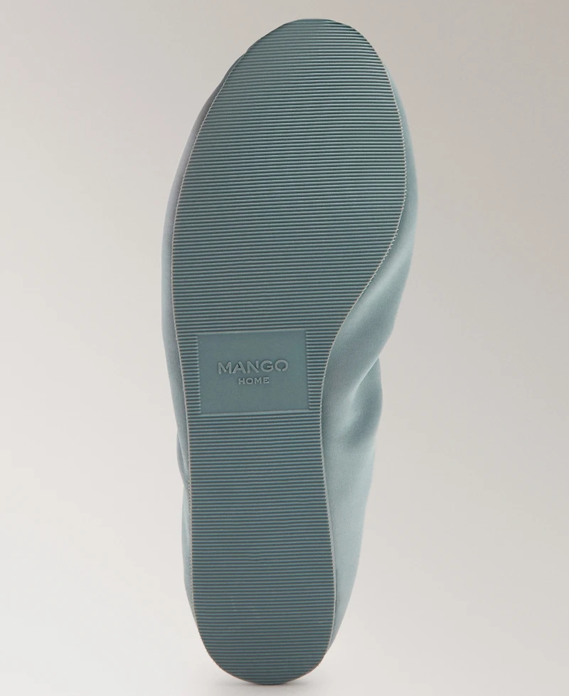 Mango Women's Elastic Satin Ballet Flats