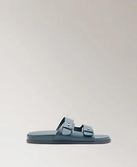Mango Women's Double-Buckle Leather Sandals