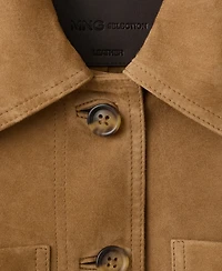 Mango Women's Buttons Suede Jacket