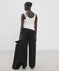 Mango Women's Barrel Cotton Pants