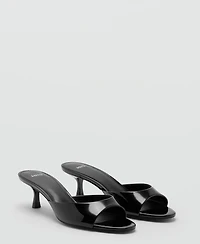 Mango Women's Strap Kitten-Heel Sandals