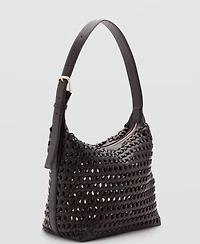 Mango Women's Braided Shoulder Bag
