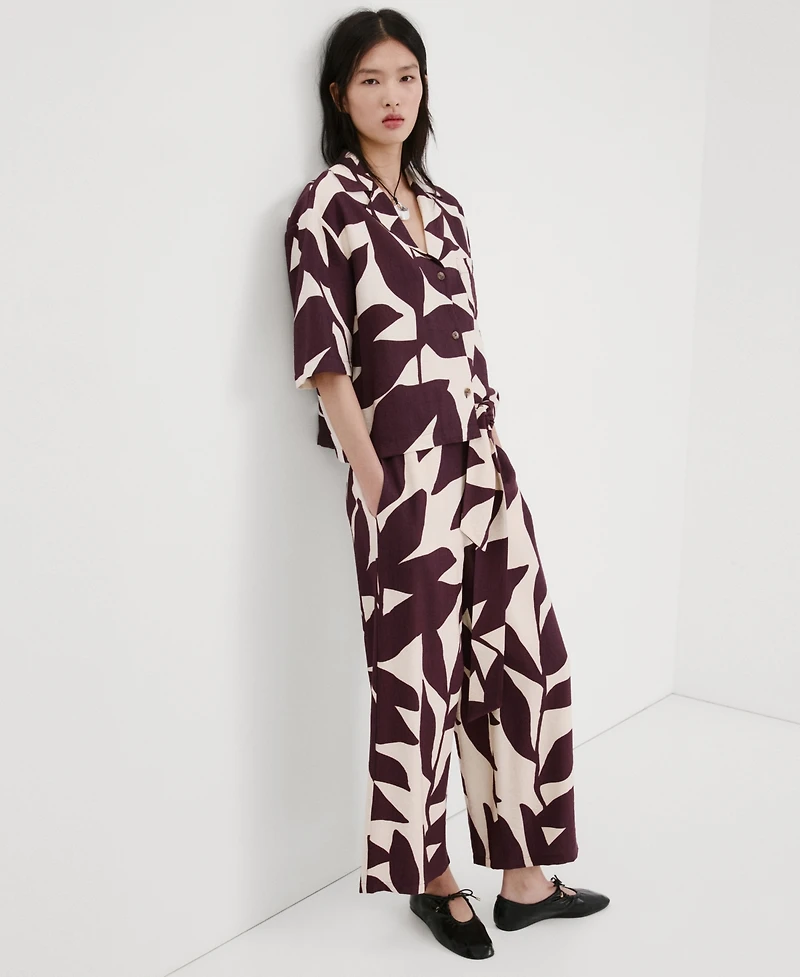 Mango Women's Printed Short-Sleeved Shirt