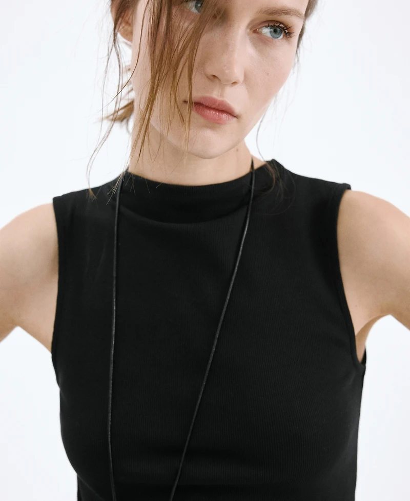 Mango Women's Contrast-Bodice Dress