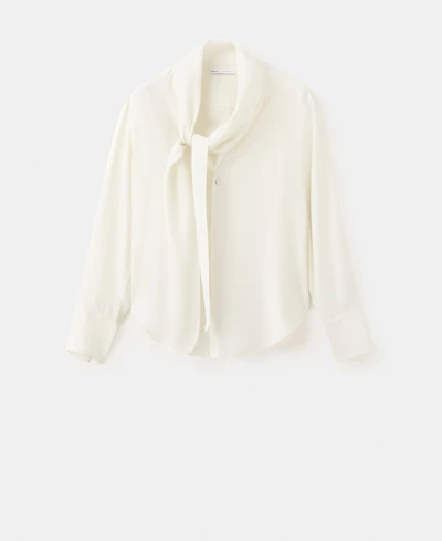 Mango Women's Scarf Collar Blouse