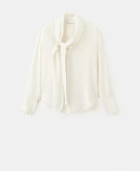 Mango Women's Scarf Collar Blouse
