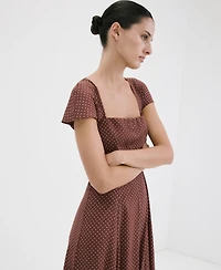 Mango Women's A-Line Polka-Dot Dress