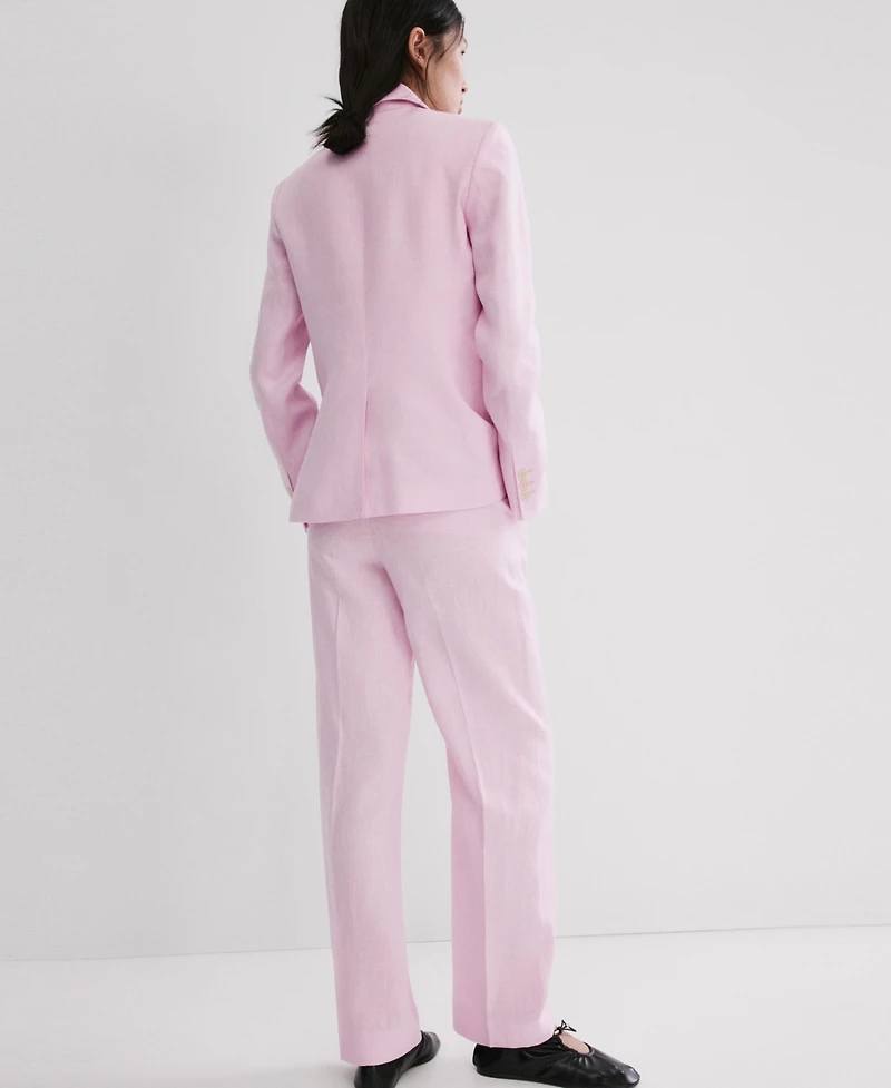 Mango Women's Linen Suit Pants