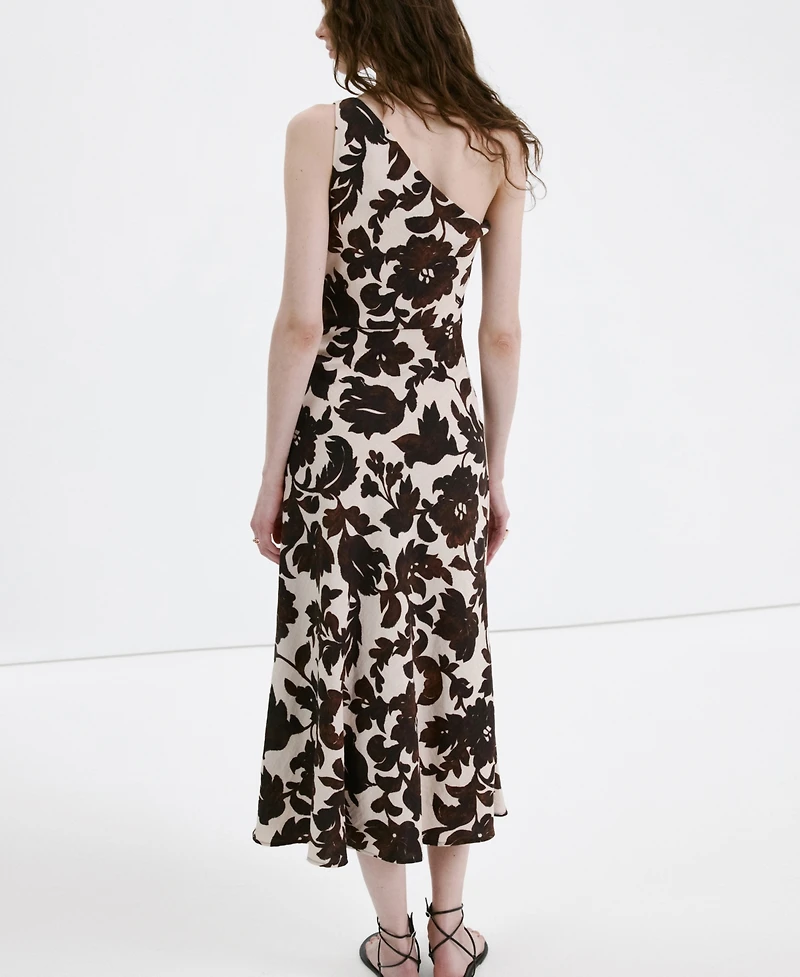Mango Women's Asymmetrical Floral-Print Dress