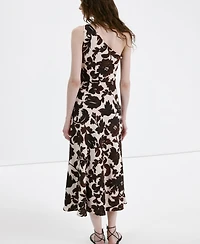 Mango Women's Asymmetrical Floral-Print Dress