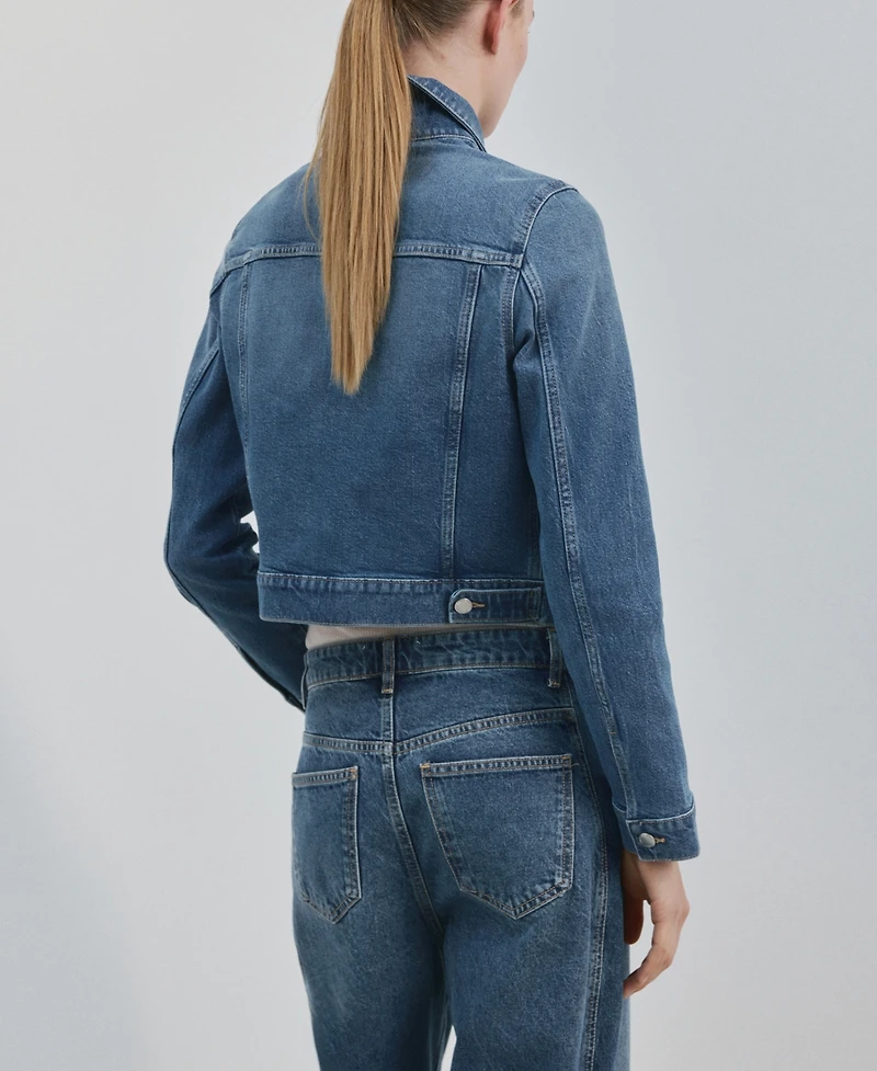 Mango Women's Pockets Denim Jacket