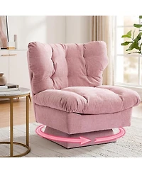 gaomon Oversized Chenille Swivel Accent Chair for Living Room,360 Rotating Upholstered Reading Chair with Thick Cushion,Cozy Club Chair for Bedroom