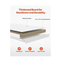 Sugift 3 Tier Desktop Bookshelf 37 x 10 x 31.1 in Office Storage Organizer