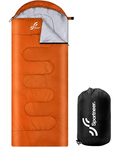 Sportneer Sleeping Bag 3 Season Warm Cold Weather for Adults Kids Boys Girls with Compression Sack Lightweight Camping Essentials Backpacking Hiking