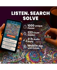 Quokka 1000 Piece Puzzle for Adults with 223 Hidden Secrets & Audio Story – Blush Lotus Kingdom