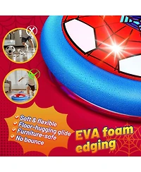 HopeRock Soccer Toys 2 Pack Hover Soccer Ball Toys Indoor Soccer Set with Led Lights, Soft Foam Bumpers, Air Floating Soccer Gifts