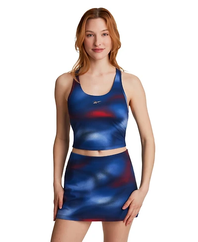 Reebok Women's Printed Cropped Bra Tank Top