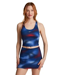 Reebok Women's Printed Cropped Bra Tank Top