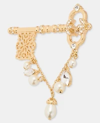 Lauren Ralph Lauren Crystal & Imitation Pearl Key Pin