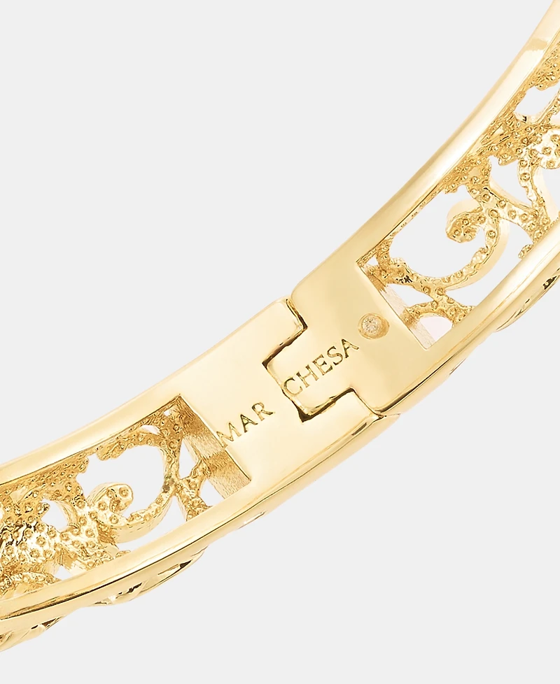 lonna & lilly Puffy Filigree Bangle Bracelet