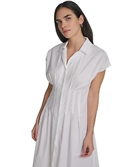 Calvin Klein Women's V Neck Midi Dress