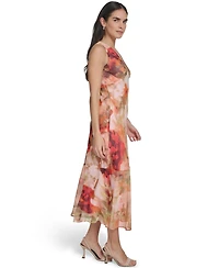 Calvin Klein Women's V Neck Midi Dress