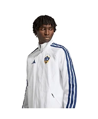 Adidas Men's White La Galaxy 2026 Anthem Raglan Full-Zip Jacket