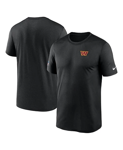Nike Men's Black Washington Commanders Sideline Legend Small Logo Dri-fit T-Shirt