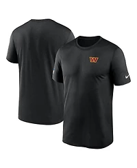 Nike Men's Black Washington Commanders Sideline Legend Small Logo Dri-fit T-Shirt