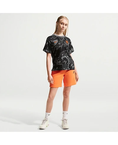 Nike Big Boys and Girls Gray Netherlands National Team Allover Print T-Shirt