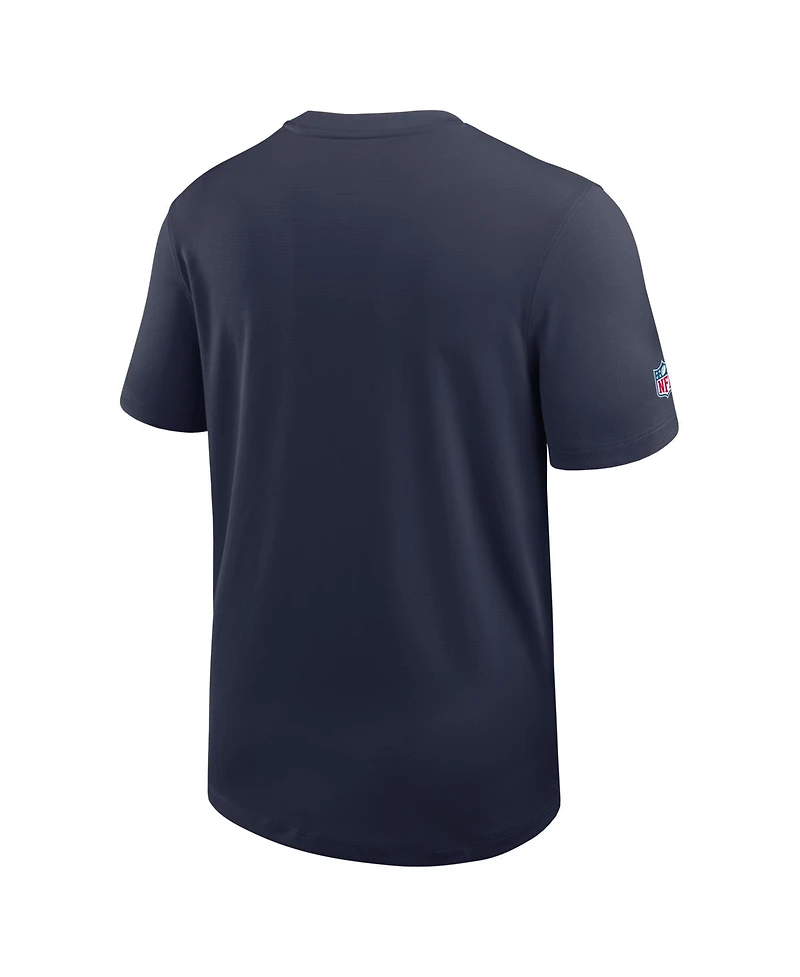 Nike Men's Navy Dallas Cowboys Sideline Uv Dri-fit Coaches T-Shirt