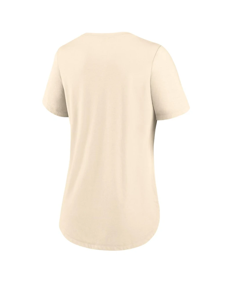 Nike Women's Natural Milwaukee Brewers 2026 City Connect Team Phrase Lockup Tri-Blend T-Shirt