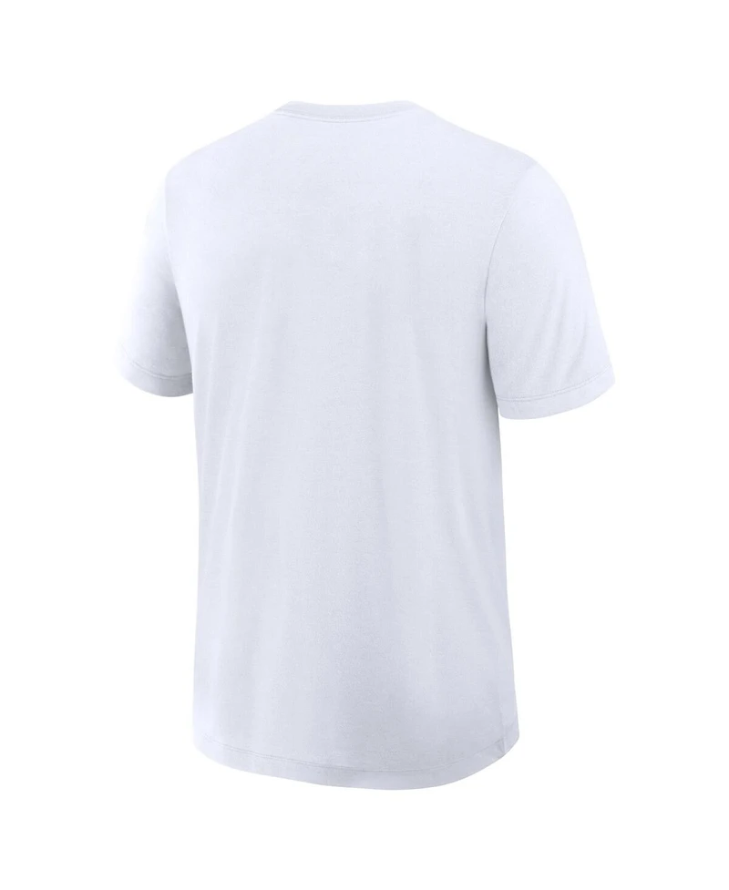 Nike Men's White Los Angeles Dodgers Authentic Collection Early Work Tri-Blend Dri-fit T-Shirt