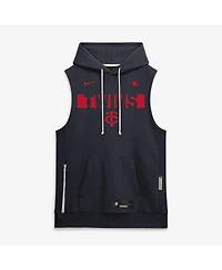 Nike Men's Navy Minnesota Twins Authentic Collection Standard Issue Dri-fit Sleeveless Hoodie