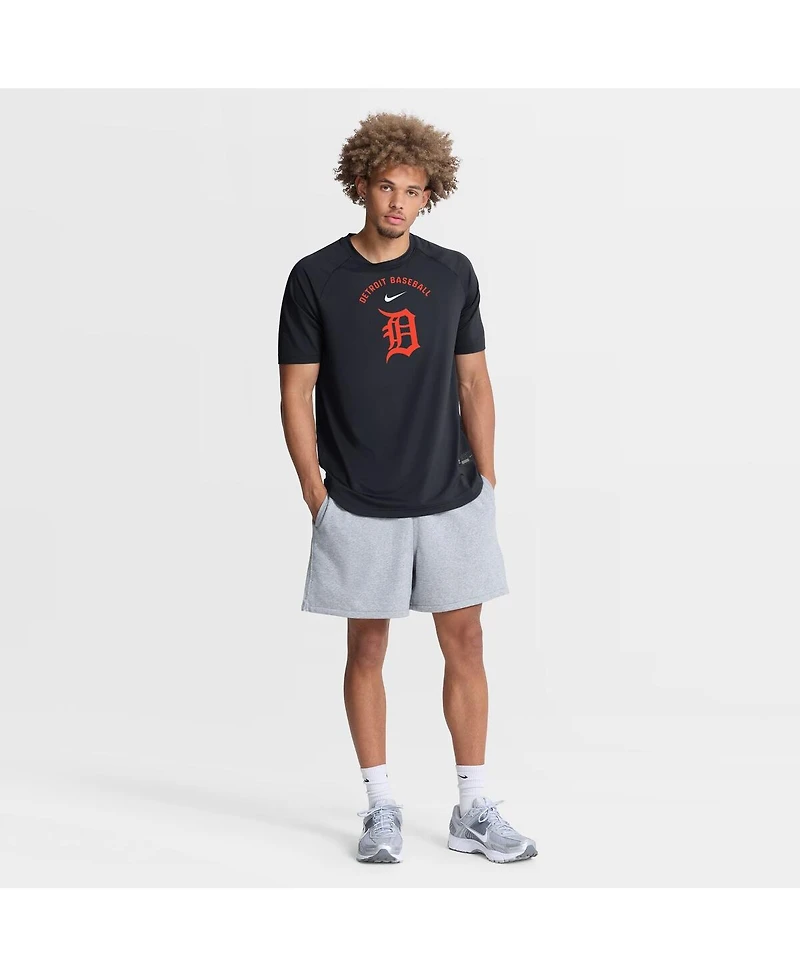 Nike Men's Navy Detroit Tigers Authentic Collection Batting Practice Pre-Game Raglan Dri-fit T-Shirt