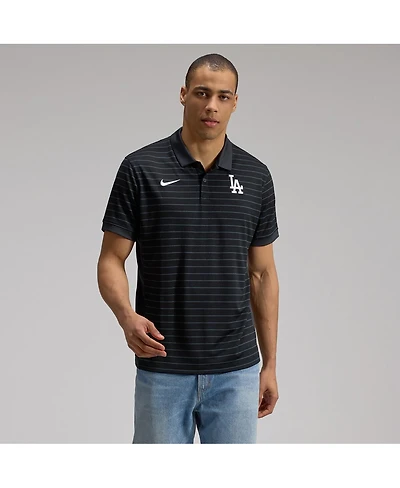 Nike Men's Los Angeles Dodgers Authentic Collection Striped Victory Dri-fit Polo Shirt