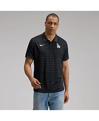 Nike Men's Los Angeles Dodgers Authentic Collection Striped Victory Dri-fit Polo Shirt