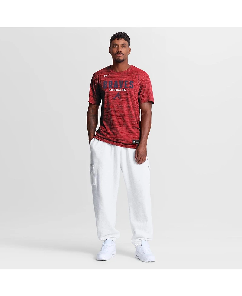 Nike Men's Red Atlanta Braves Authentic Collection Velocity Dri-fit T-Shirt