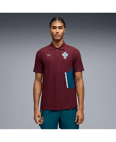 Puma Men's Maroon Portugal National Team Tech Polo Shirt