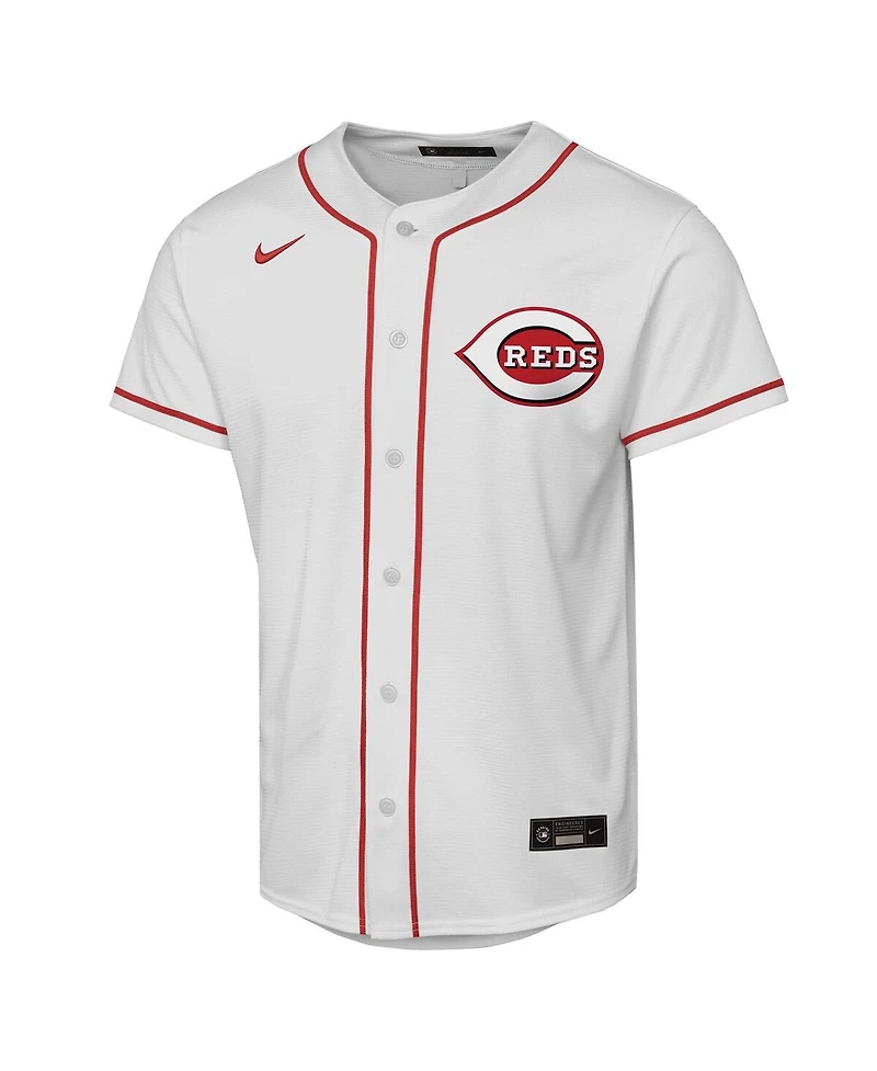 Nike Big Boys and Girls Elly De La Cruz White Cincinnati Reds Home Replica Player Jersey