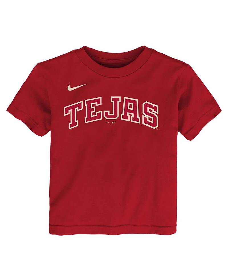 Nike Toddler Corey Seager Red Texas Rangers 2026 City Connect Name Number T-Shirt