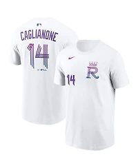 Nike Men's Jac Caglianone White Kansas City Royals 2026 Connect Name Number T-Shirt
